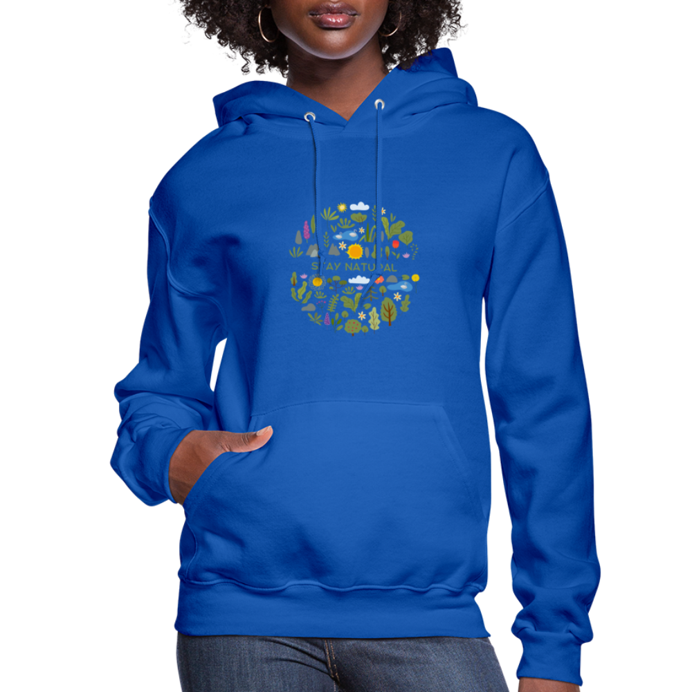 Women's Hoodie stay natural - royal blue