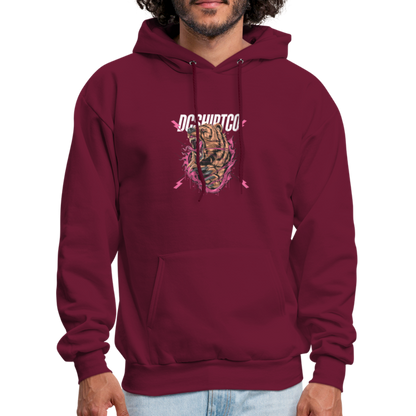 Men's Hoodie dc shirt co bear - burgundy