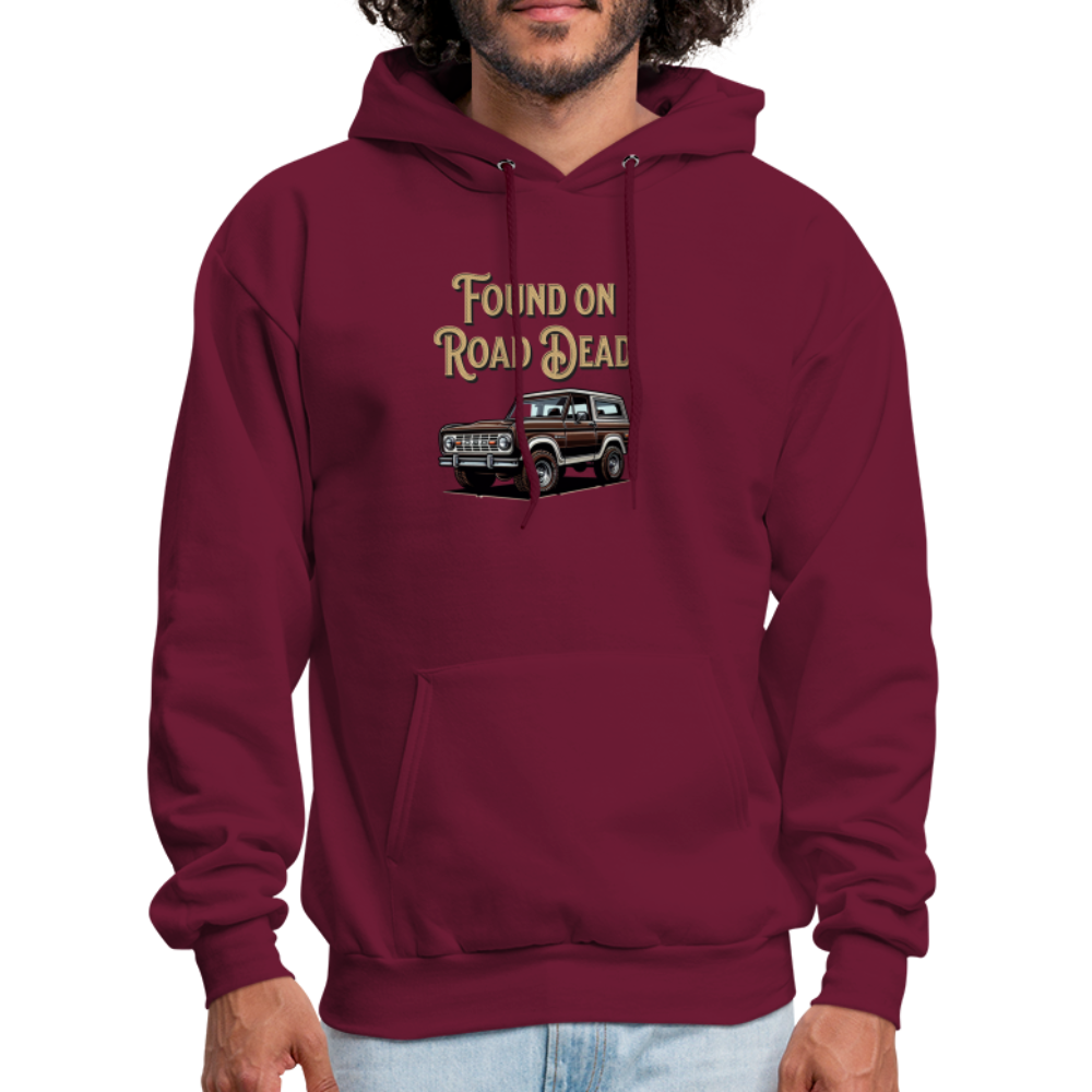 Men's Hoodie Ford Hoodie Found on Road Dead - burgundy