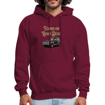 Men's Hoodie Ford Hoodie Found on Road Dead - burgundy