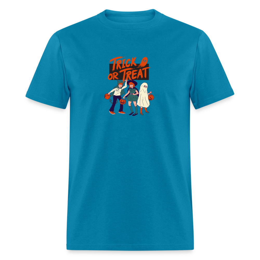 Unisex Classic T-Shirt trick or treat shirt - turquoise