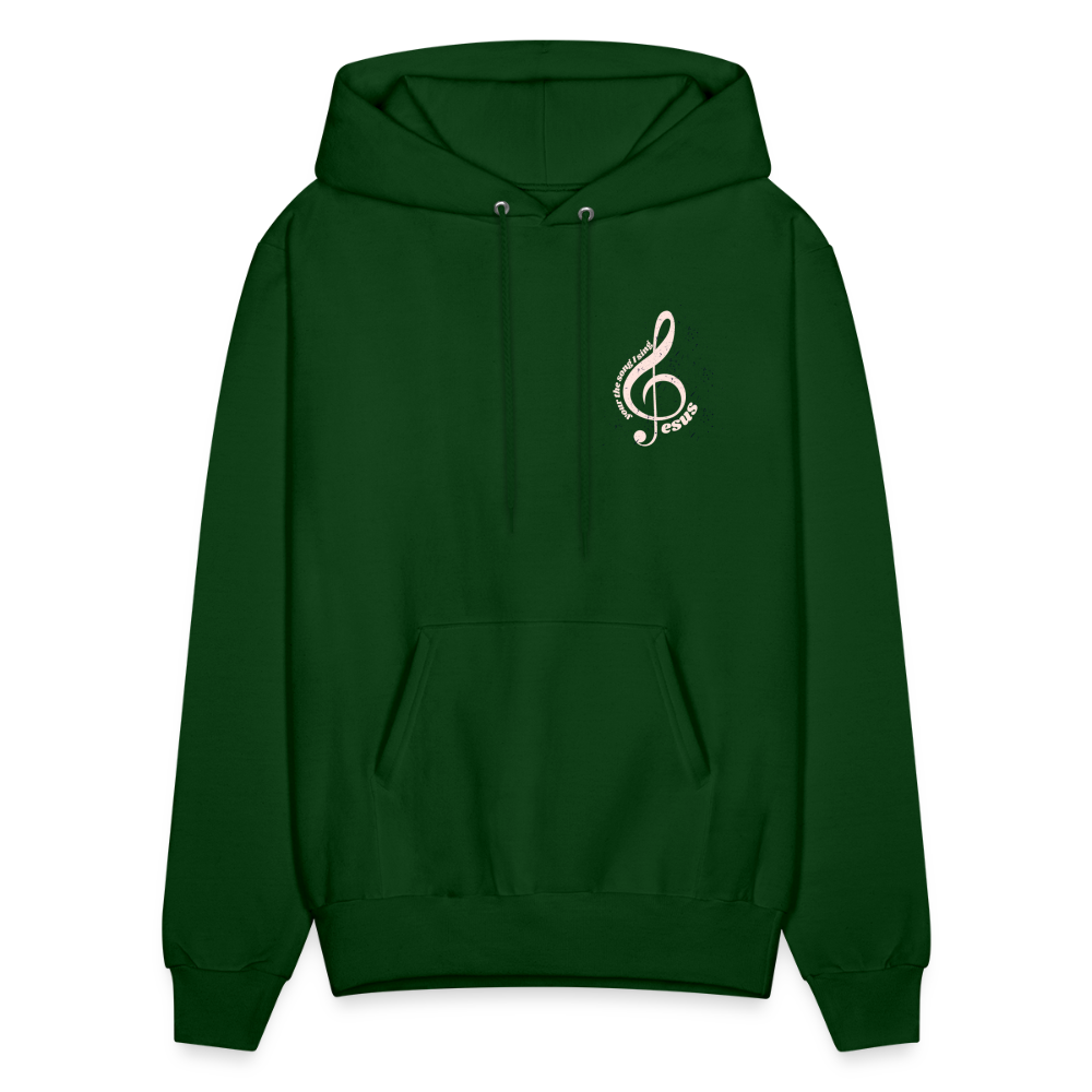 Men's Hoodie music Jesus is the song that I sing - forest green