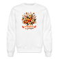 Crewneck Sweatshirt women pumpkin fall sweater - white