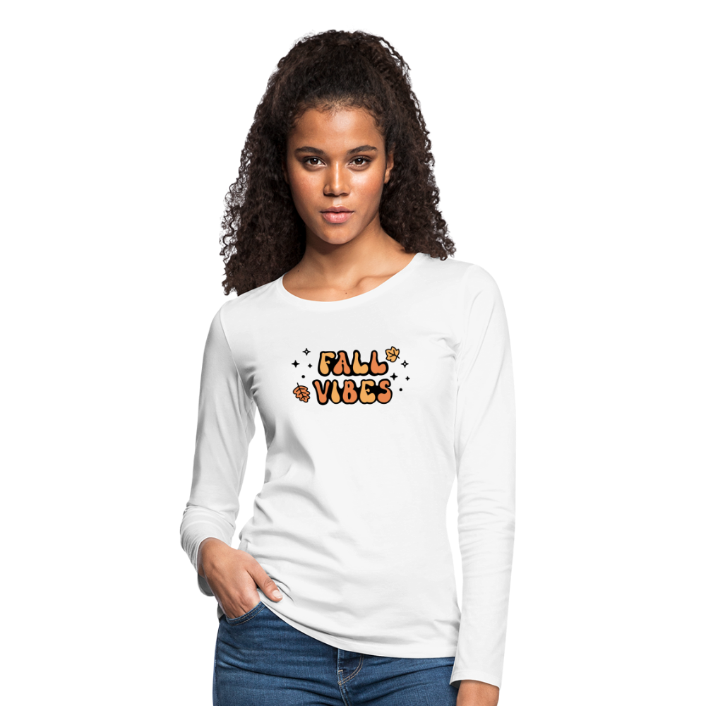 Women's Premium Long Sleeve T-Shirt fall vibes - white