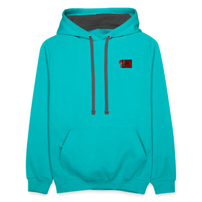 Contrast Hoodie lion - scuba blue/asphalt