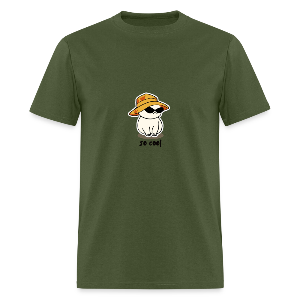 Unisex Classic T-Shirt cat so cool - military green