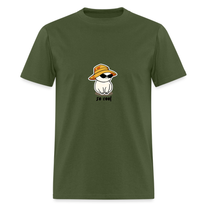 Unisex Classic T-Shirt cat so cool - military green