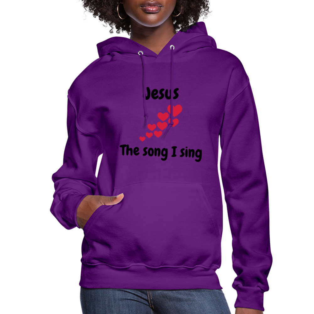 Women's Hoodie Jesus the song that I sing - purple