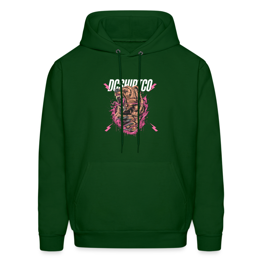 Men's Hoodie dc shirt co bear - forest green