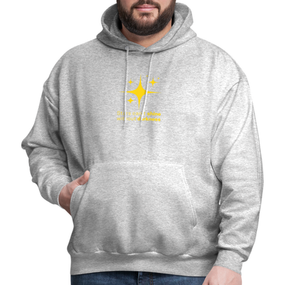 Men's Hoodie stars cant shine without darkness - heather gray