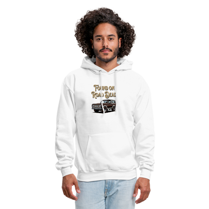 Men's Hoodie Ford Hoodie Found on Road Dead - white