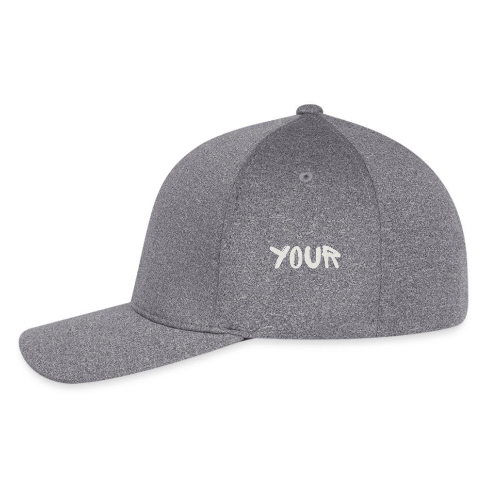 Flexfit Fitted Melange Baseball Cap Shine your Light Hat - light heather gray