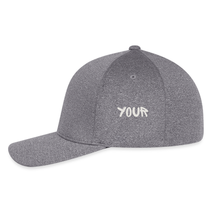 Flexfit Fitted Melange Baseball Cap Shine your Light Hat - light heather gray