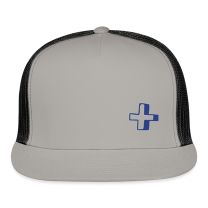 Trucker Cap cross - gray/black