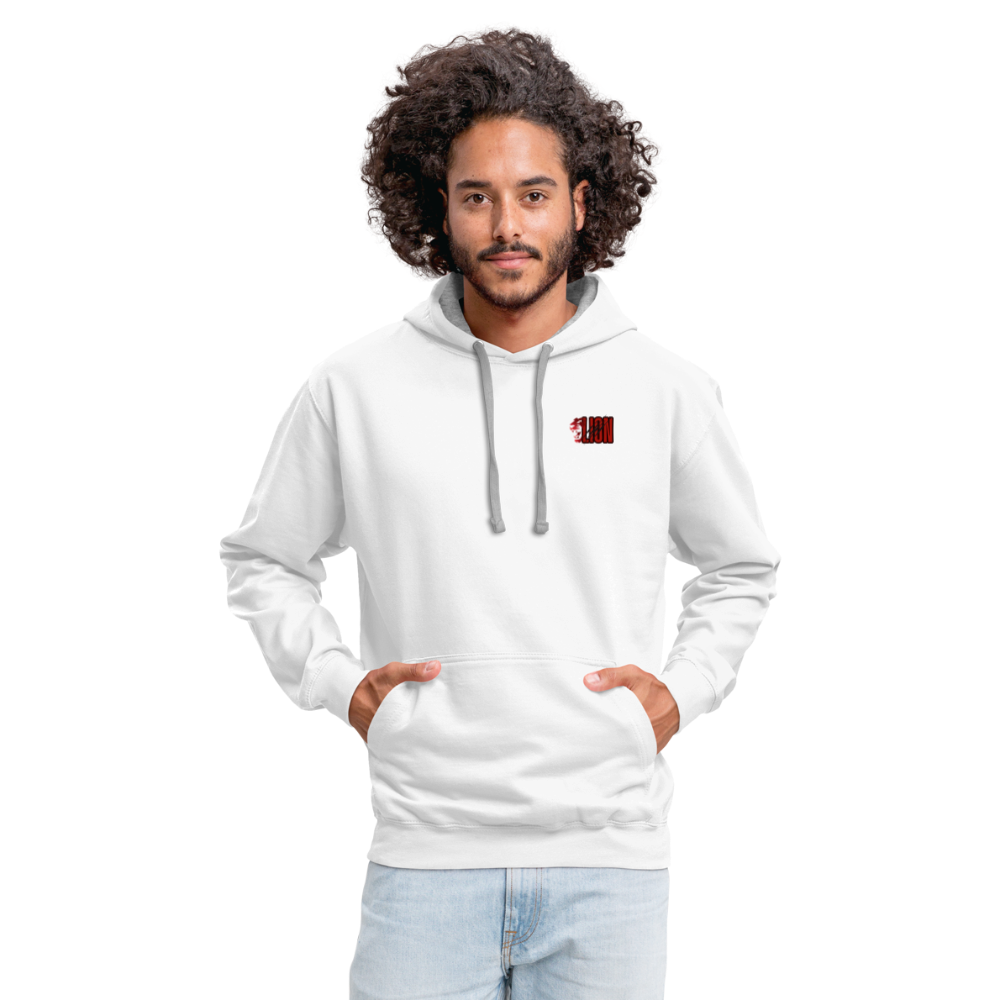 Contrast Hoodie lion - white/gray