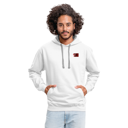 Contrast Hoodie lion - white/gray