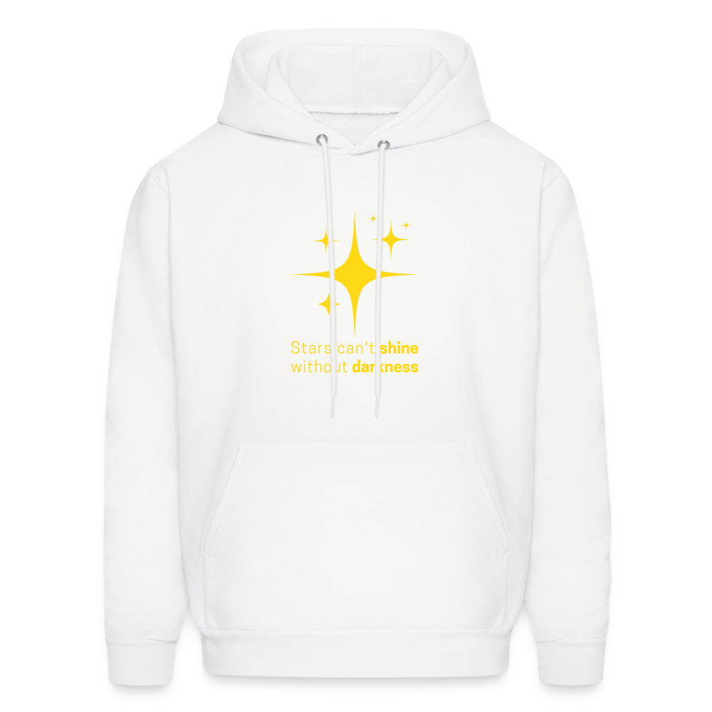 Men's Hoodie stars cant shine without darkness - white