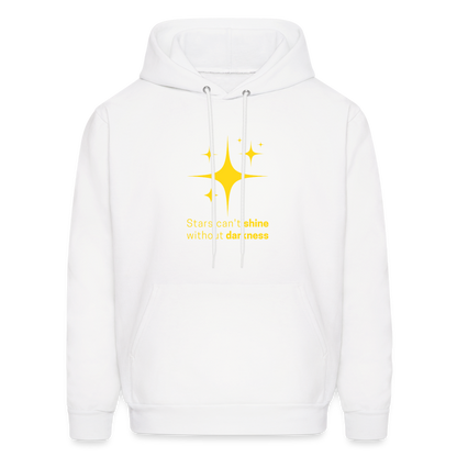 Men's Hoodie stars cant shine without darkness - white