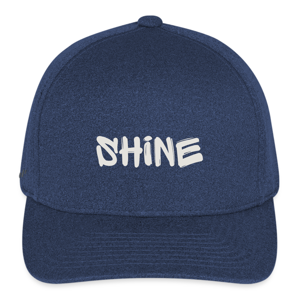 Flexfit Fitted Melange Baseball Cap Shine your Light Hat - heather navy