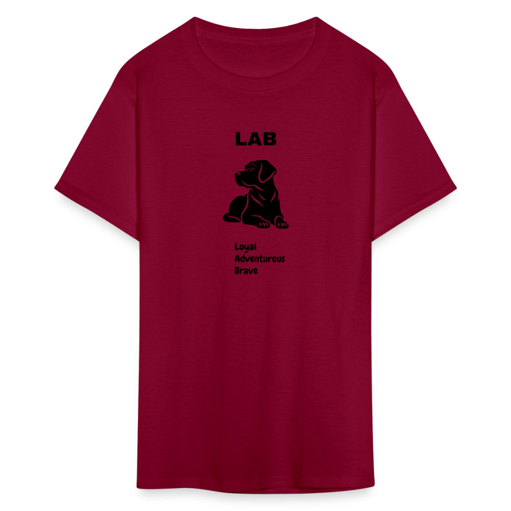 Unisex Classic T-Shirt lab dog lover shirt - burgundy