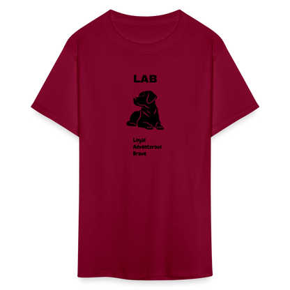 Unisex Classic T-Shirt lab dog lover shirt - burgundy