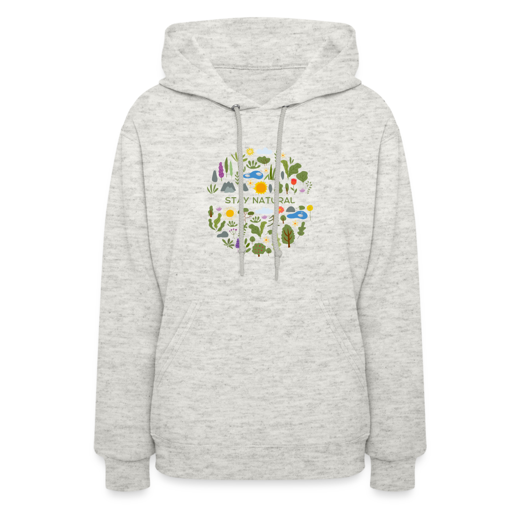 Women's Hoodie stay natural - heather oatmeal