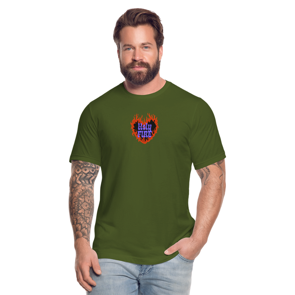 Unisex Jersey T-Shirt by Bella + Canvas holy fire - olive