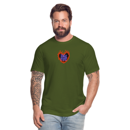 Unisex Jersey T-Shirt by Bella + Canvas holy fire - olive