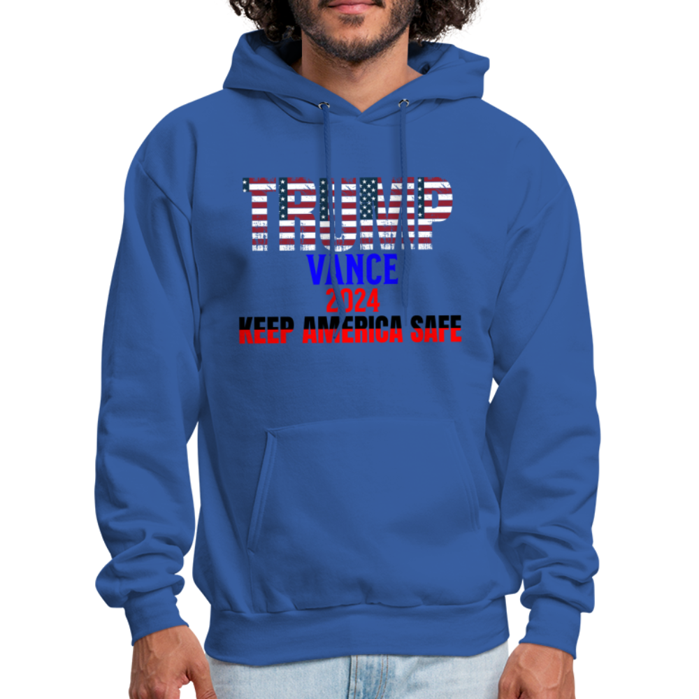 Men's Hoodie Trump Vance Hoodies Keep America Safe - royal blue