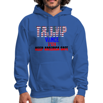 Men's Hoodie Trump Vance Hoodies Keep America Safe - royal blue