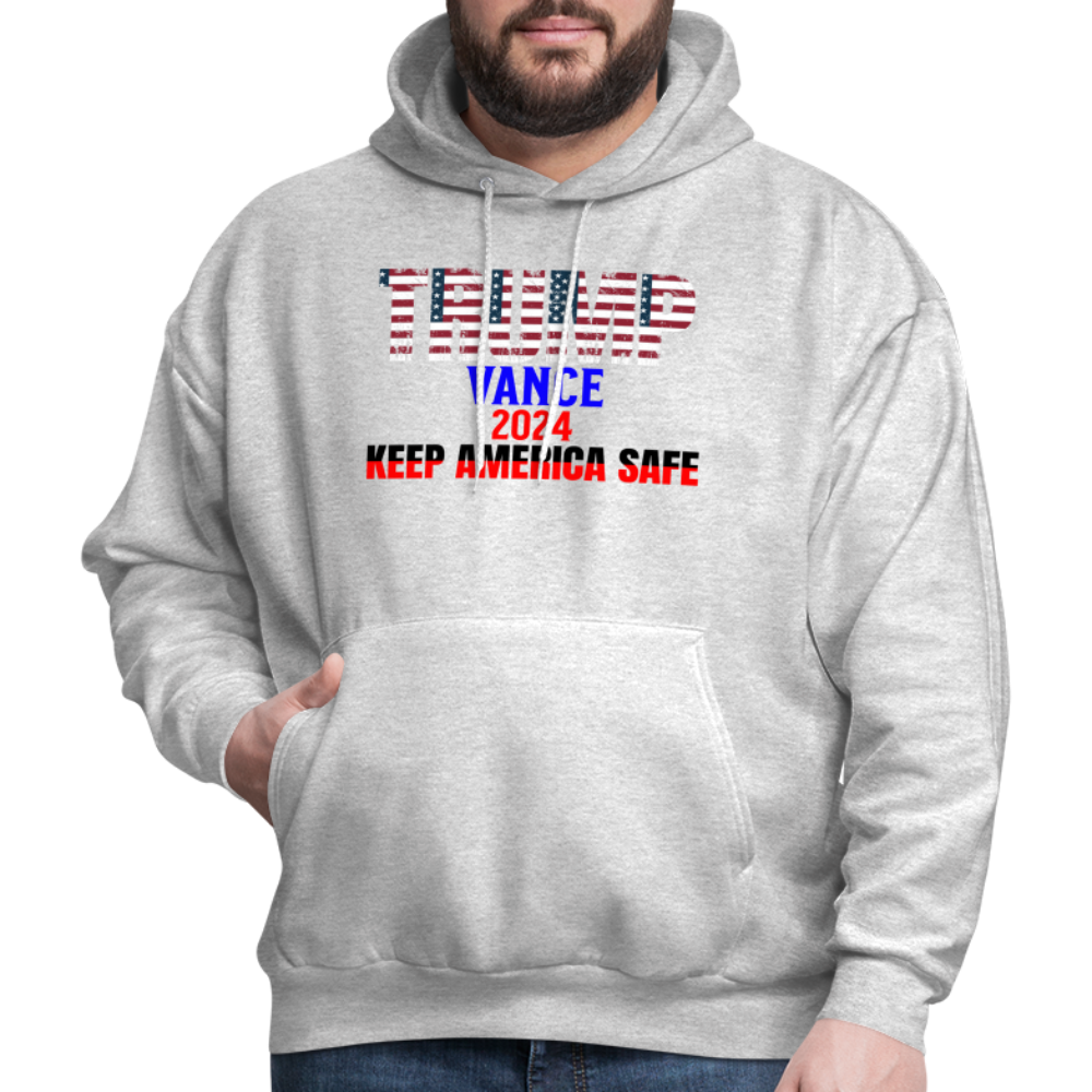 Men's Hoodie Trump Vance Hoodies Keep America Safe - ash 