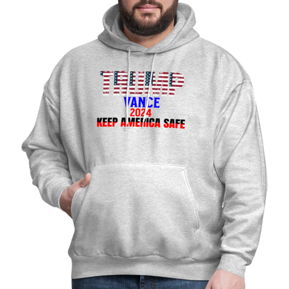 Men's Hoodie Trump Vance Hoodies Keep America Safe - ash 