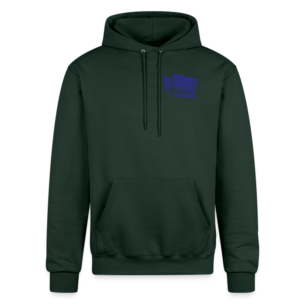 Champion Unisex Powerblend Hoodie made in Washington - Dark Green