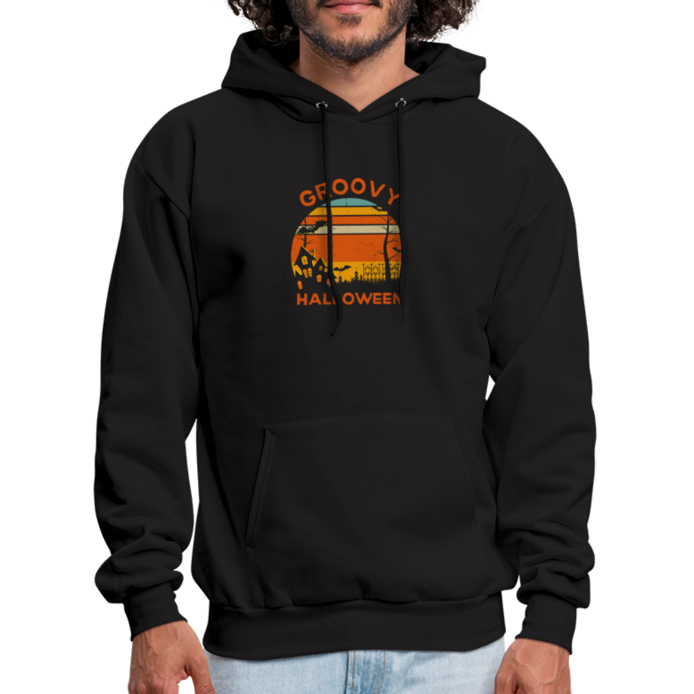 Men's Hoodie groovy halloween - black