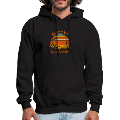 Men's Hoodie groovy halloween - black