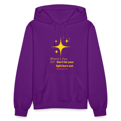 Women's Hoodie wheres your oil - purple