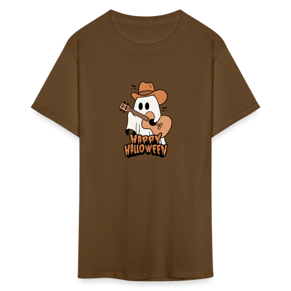 Unisex Classic T-Shirt happy halloween guitar shirt - brown