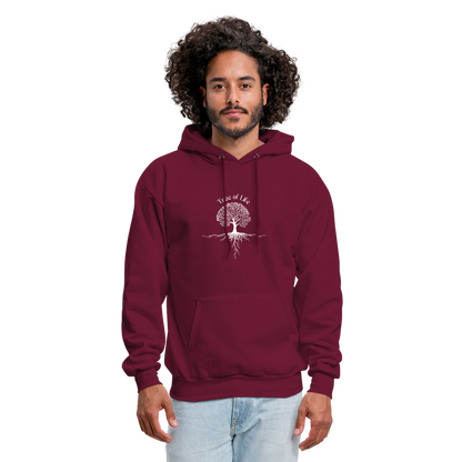 Men's Hoodie tree of life - burgundy