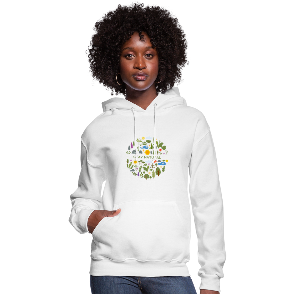 Women's Hoodie stay natural - white