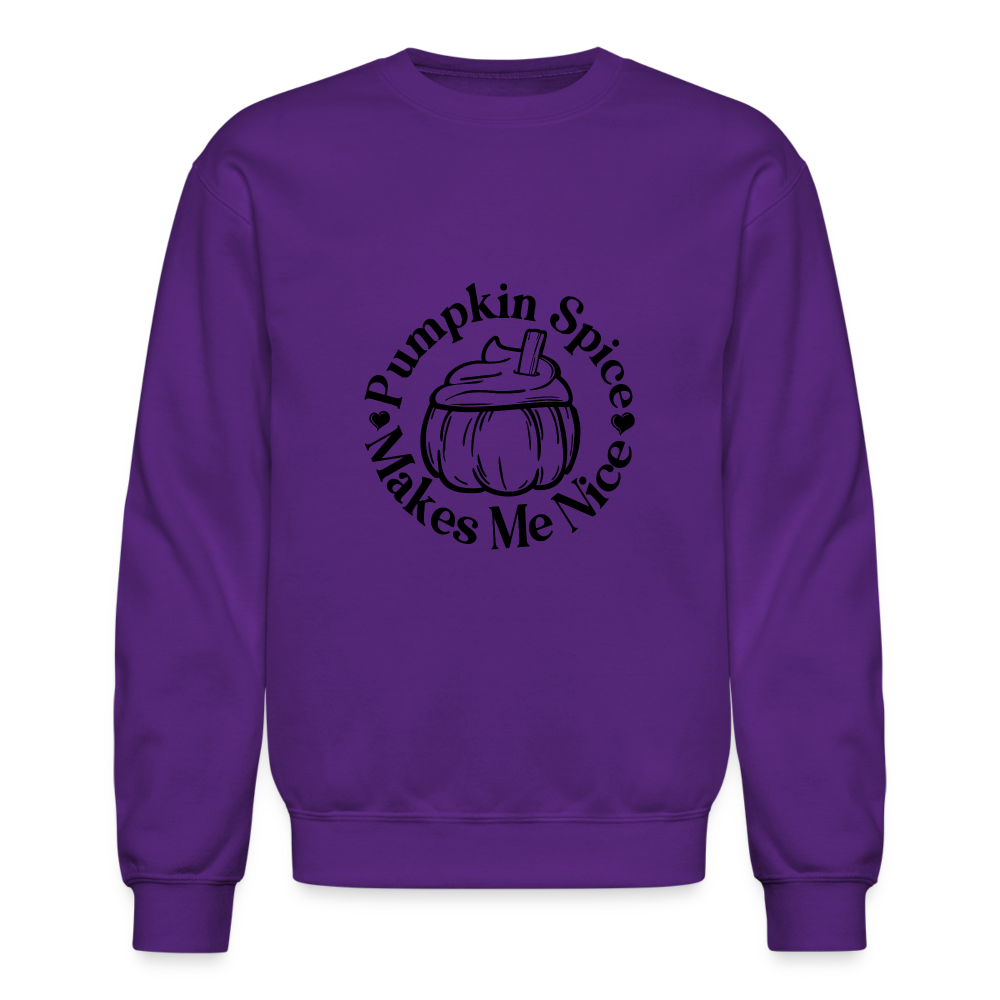 Crewneck Sweatshirt Womens Pumpkin Spice Sweater - purple