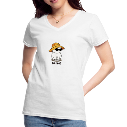 Women's V-Neck T-Shirt so cool - white