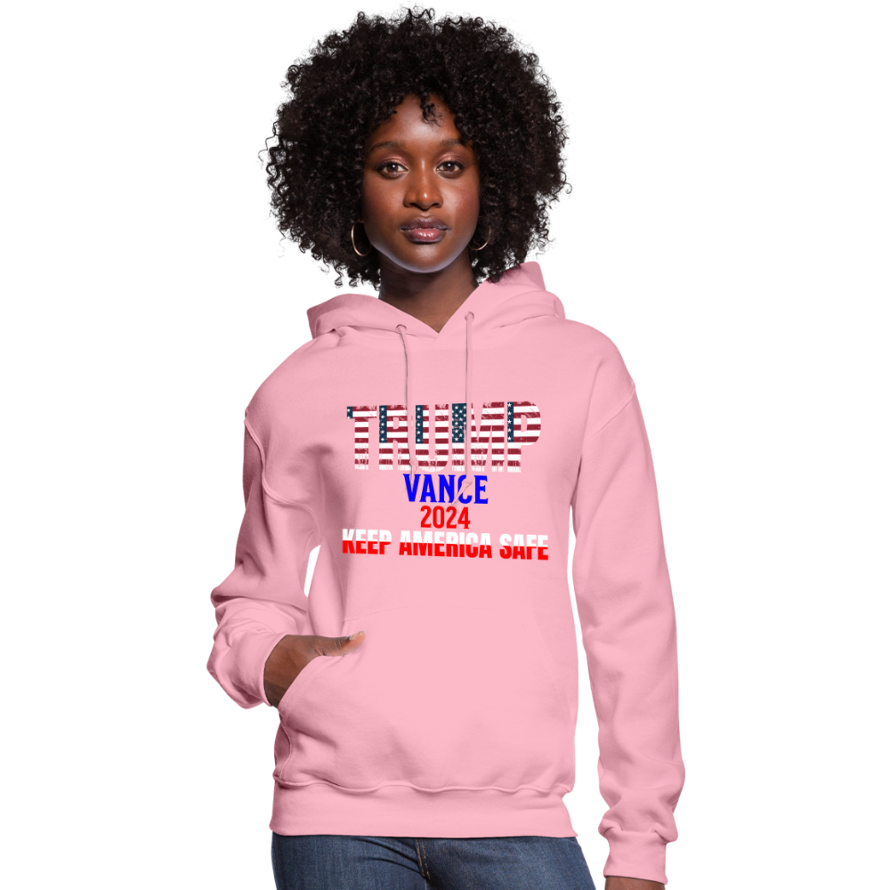 Women's Hoodie Trump Vance Hoodies Keep America safe - classic pink