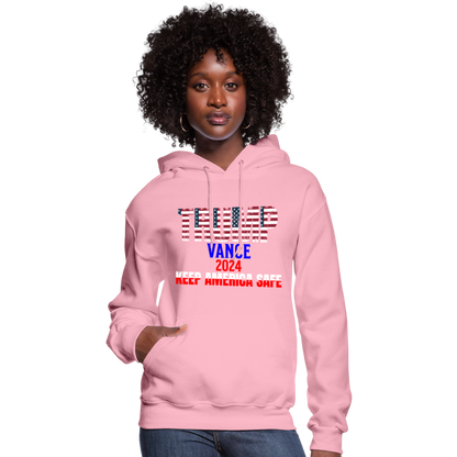 Women's Hoodie Trump Vance Hoodies Keep America safe - classic pink