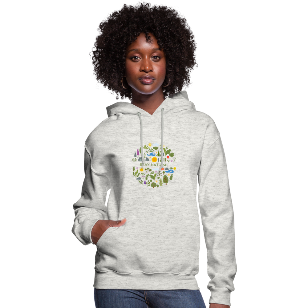 Women's Hoodie stay natural - heather oatmeal