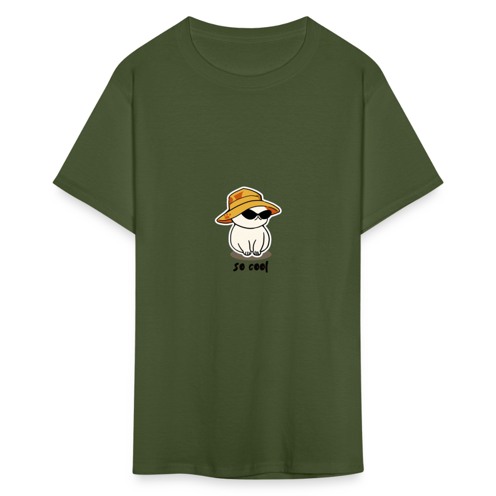 Unisex Classic T-Shirt cat so cool - military green