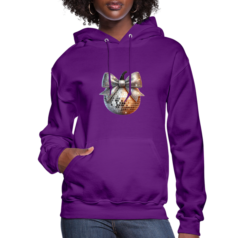 Women's Hoodie disco ball - purple