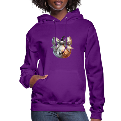 Women's Hoodie disco ball - purple