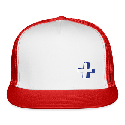 Trucker Cap cross - white/red