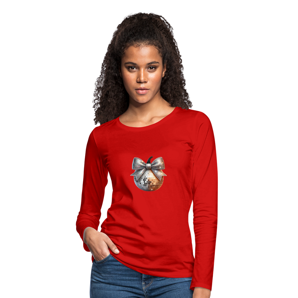 Women's Premium Long Sleeve T-Shirt disco ball - red