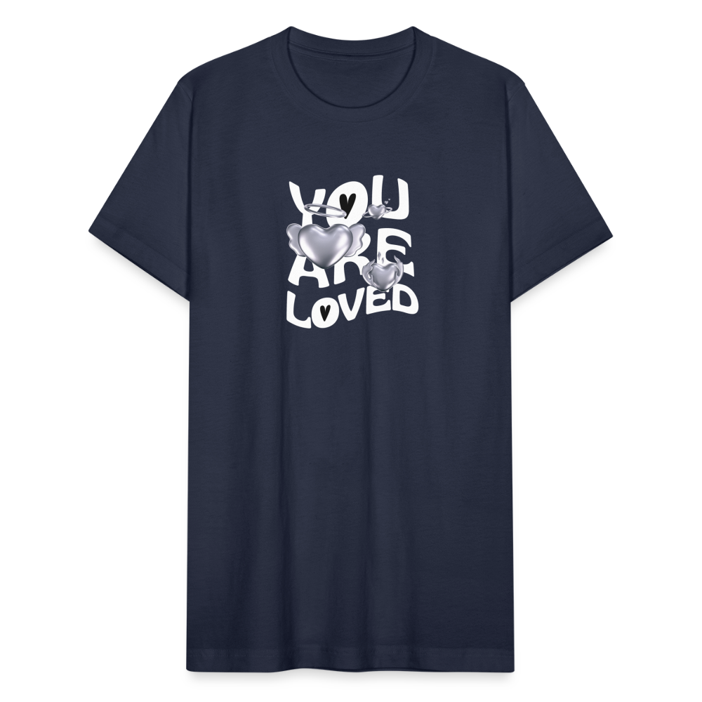 Unisex Jersey T-Shirt by Bella + Canvas you are loved - navy